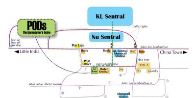 Kuala lumpur bus stazione mappa