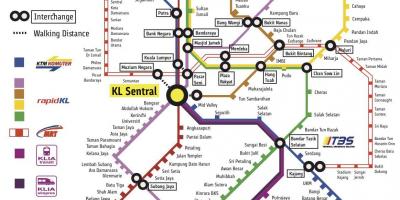 Kuala lumpur, trasporto, mappa