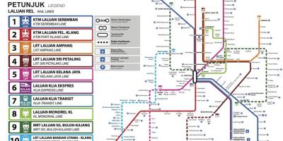 Cartina dei trasporti pubblici kuala lumpur