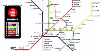 Mappa della metropolitana di kuala lumpur