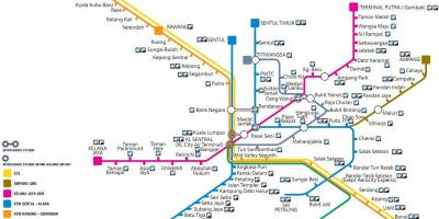 Cartina dei trasporti pubblici malesia