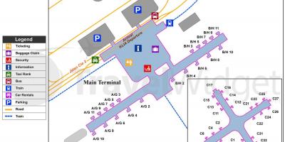Kuala lumpur airport terminal principale mappa