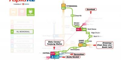 Malesia linea ferroviaria mappa