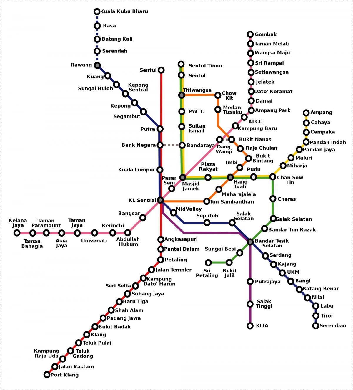 malesia mappa della metropolitana