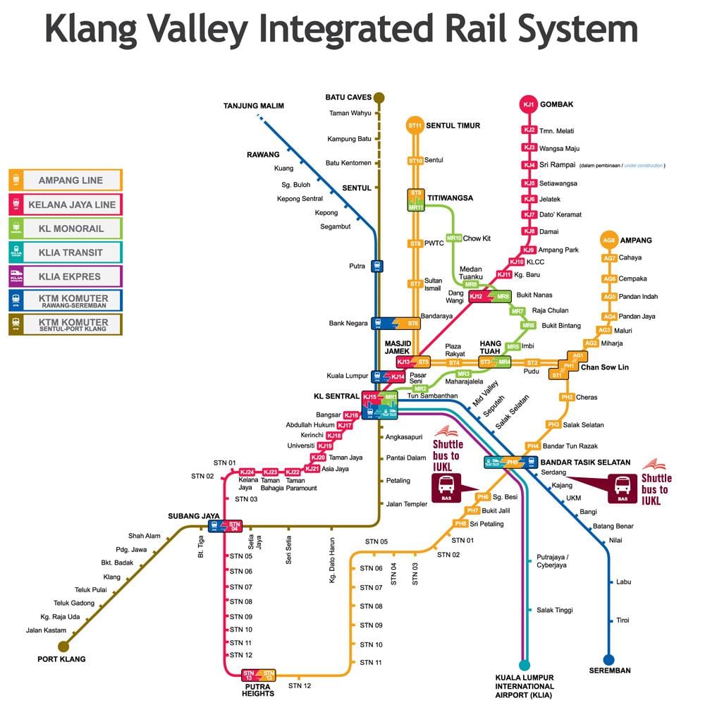 kuala lumpur stazione mappa