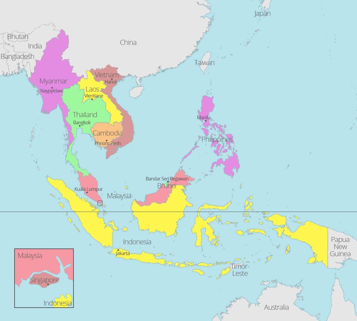 kuala lumpur posizione sulla mappa del mondo