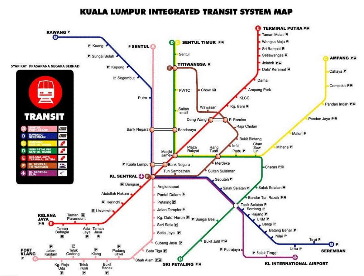 mappa della metropolitana di kuala lumpur