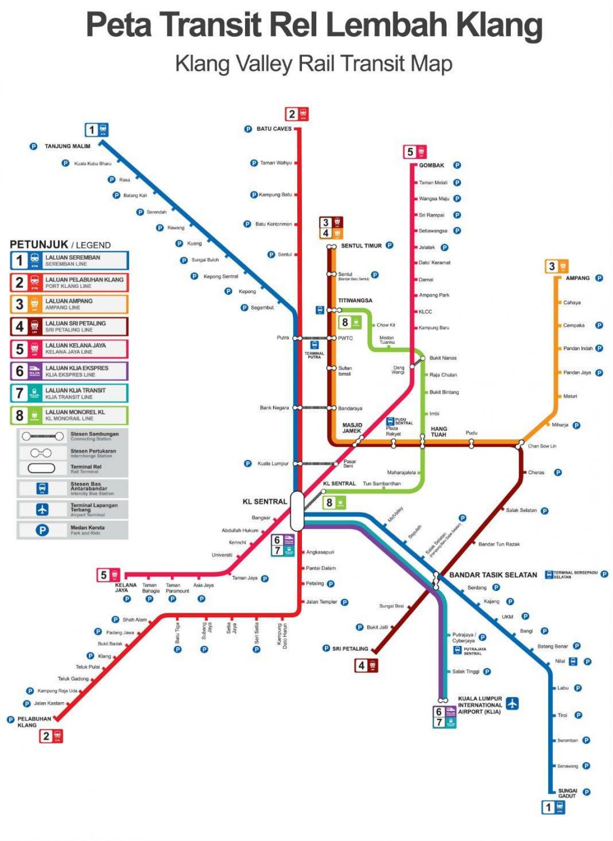 percorso del treno, mappa malesia