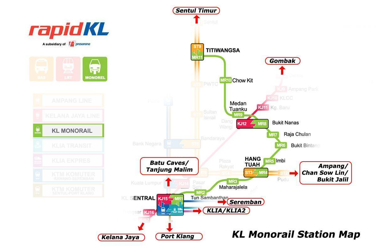 malesia linea ferroviaria mappa