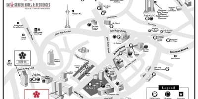 Triangolo d'oro di kuala lumpur mappa